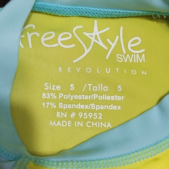 Kids Freestyle Swim Revolution Swim Shirt Youth Size 5 - Picture 4 of 4
